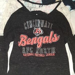 Bengals fashion shirt with lace sleeves